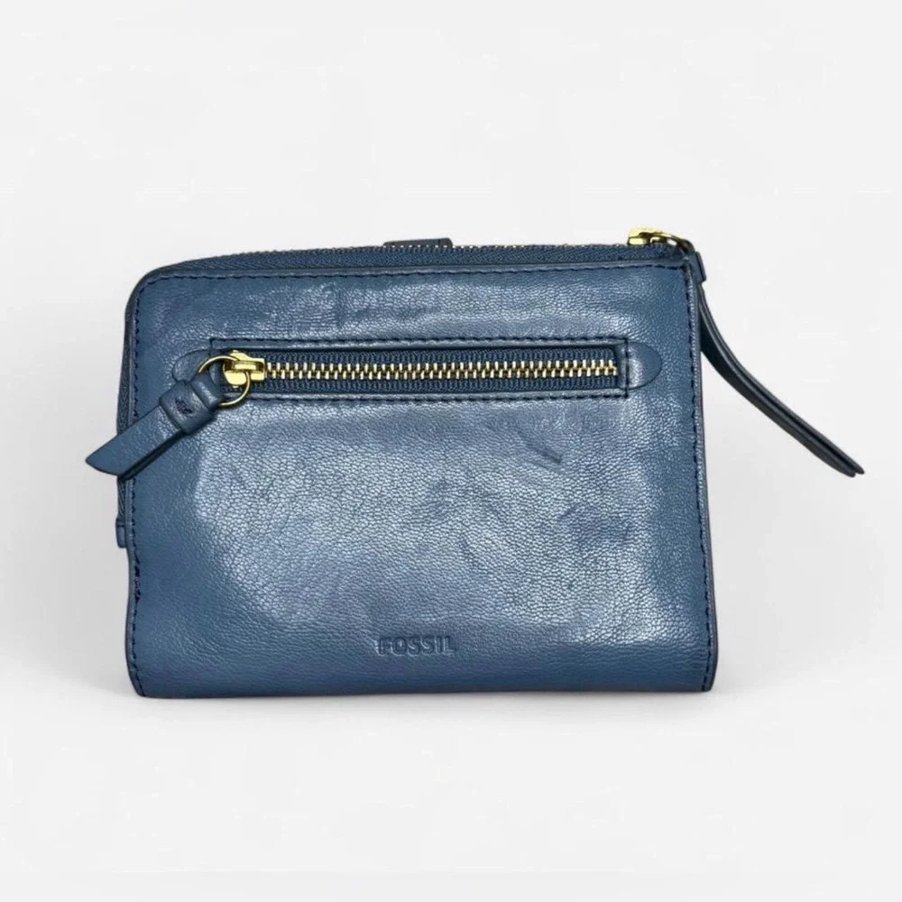 Vintage Blue Leather Fossil‎ Wallet